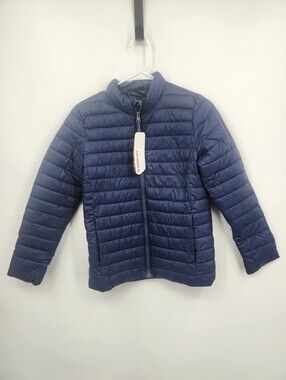 Land Ends Kids Puffer Jacket Blue NWT SZ M